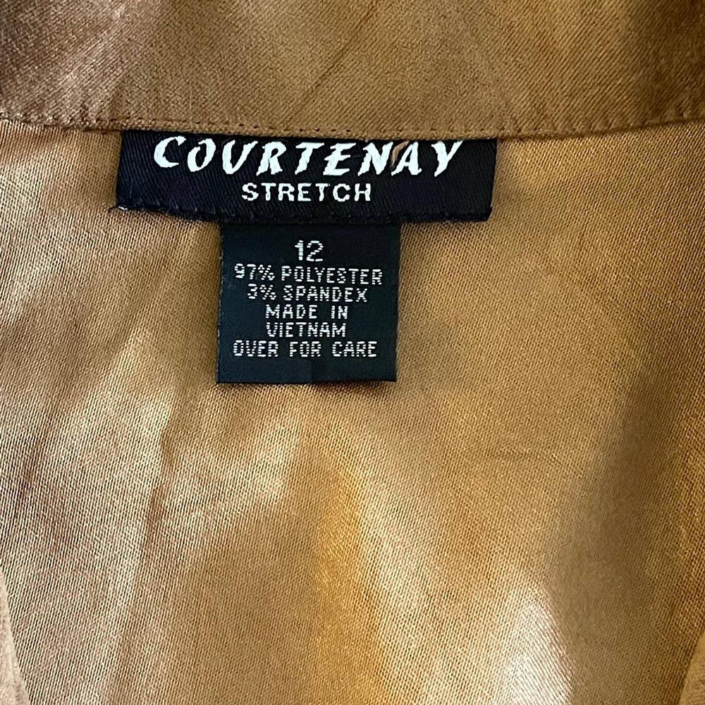 Women's Suit Skirt By Courtenay Faux Suede Sz 12 - Picture 4 of 12